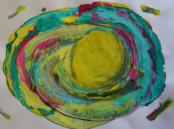 C’est les vacances ! Amusez-vous avec la peinture intuitive.